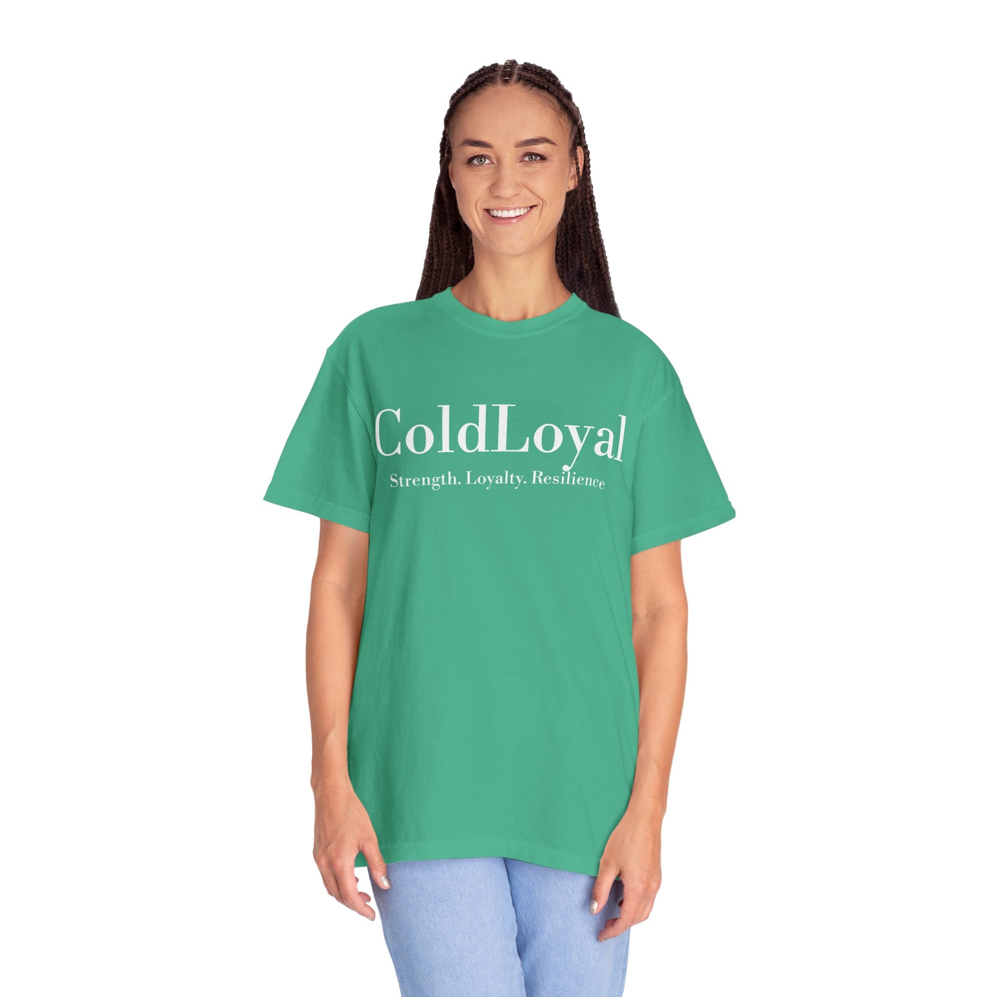 Garment-Dyed T-Shirt - ColdLoyal Strength Loyalty Resilience, Casual Wear, Gift for Friends, Family Reunion Tee, Motivational Apparel
