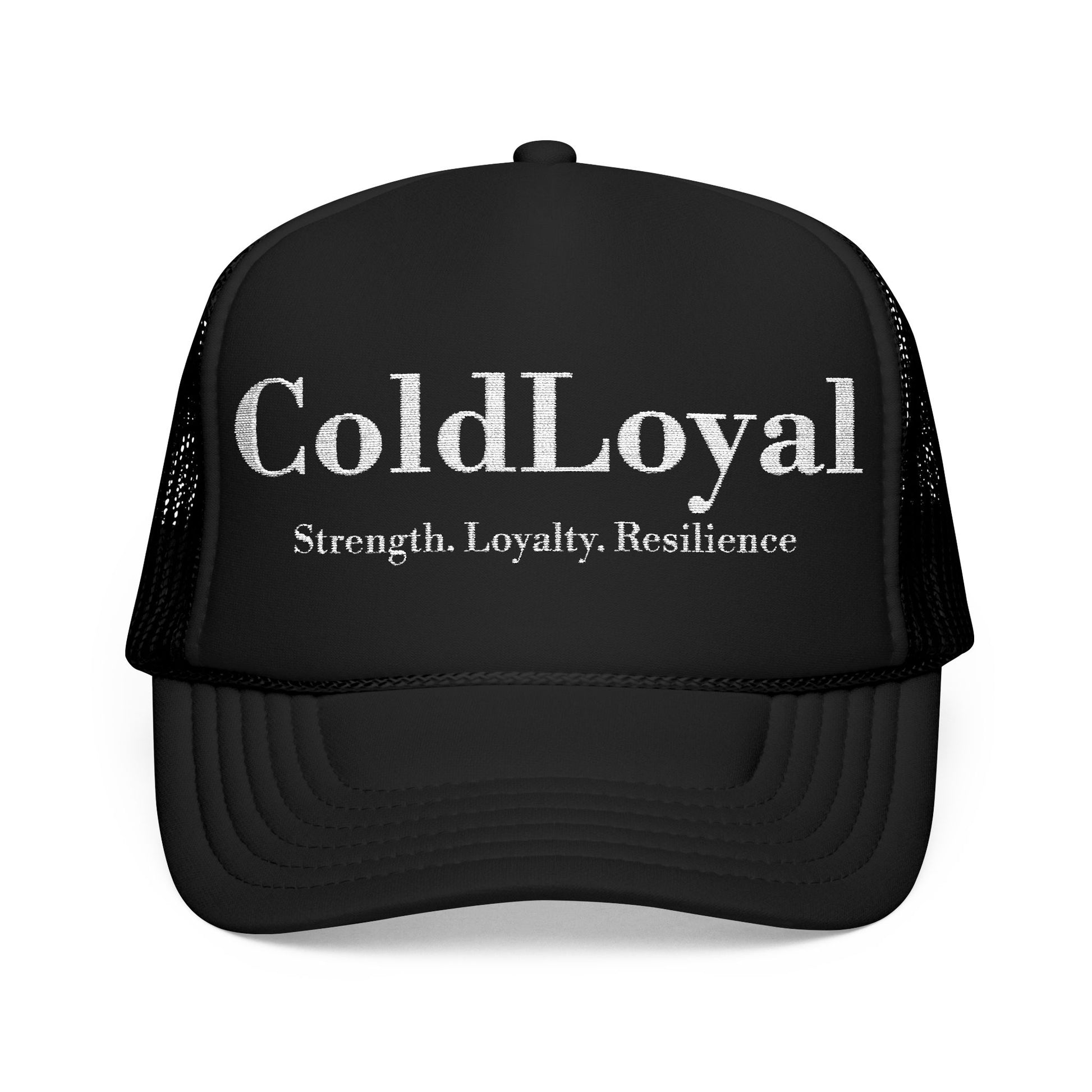 Embroidered Foam Trucker Hat - ColdLoyal, Adjustable Hat for Outdoor Activities, Gift for Dad, Summer Fashion, Casual Wear