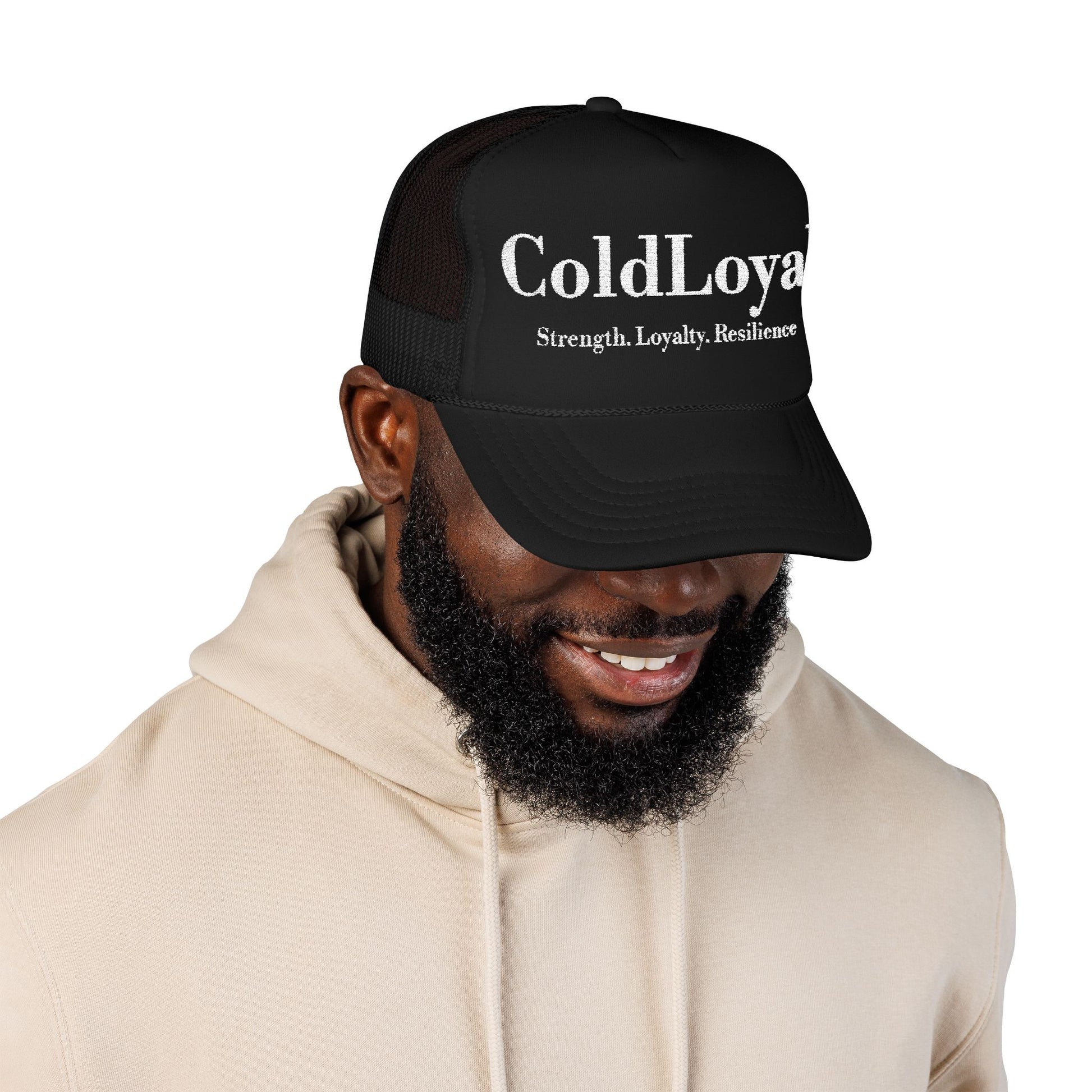 Embroidered Foam Trucker Hat - ColdLoyal, Adjustable Hat for Outdoor Activities, Gift for Dad, Summer Fashion, Casual Wear