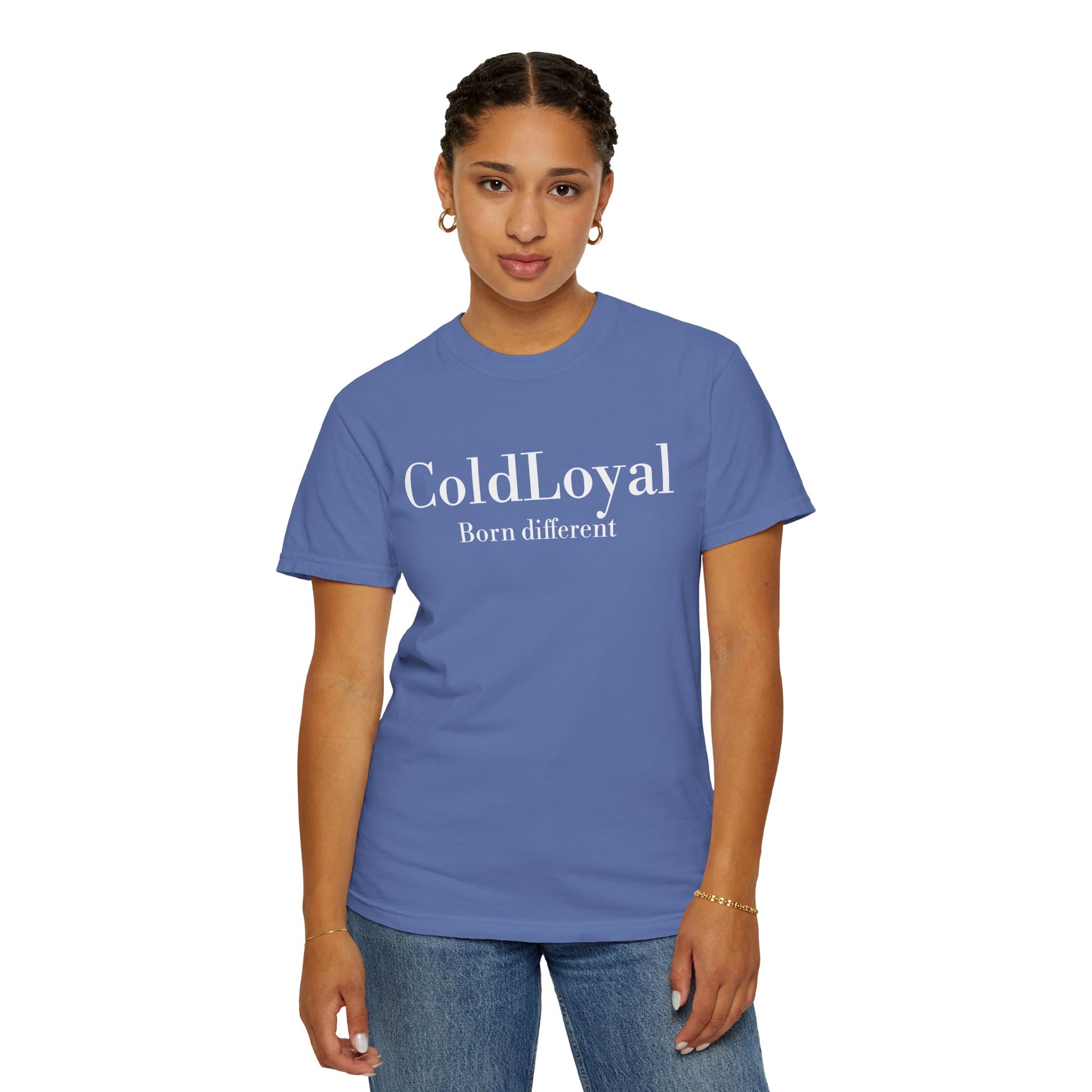Unisex Garment-Dyed T-Shirt - ColdLoyal Born Different, Fun Casual Wear, Unique Gift, Everyday Style, Trendy Graphic Tee