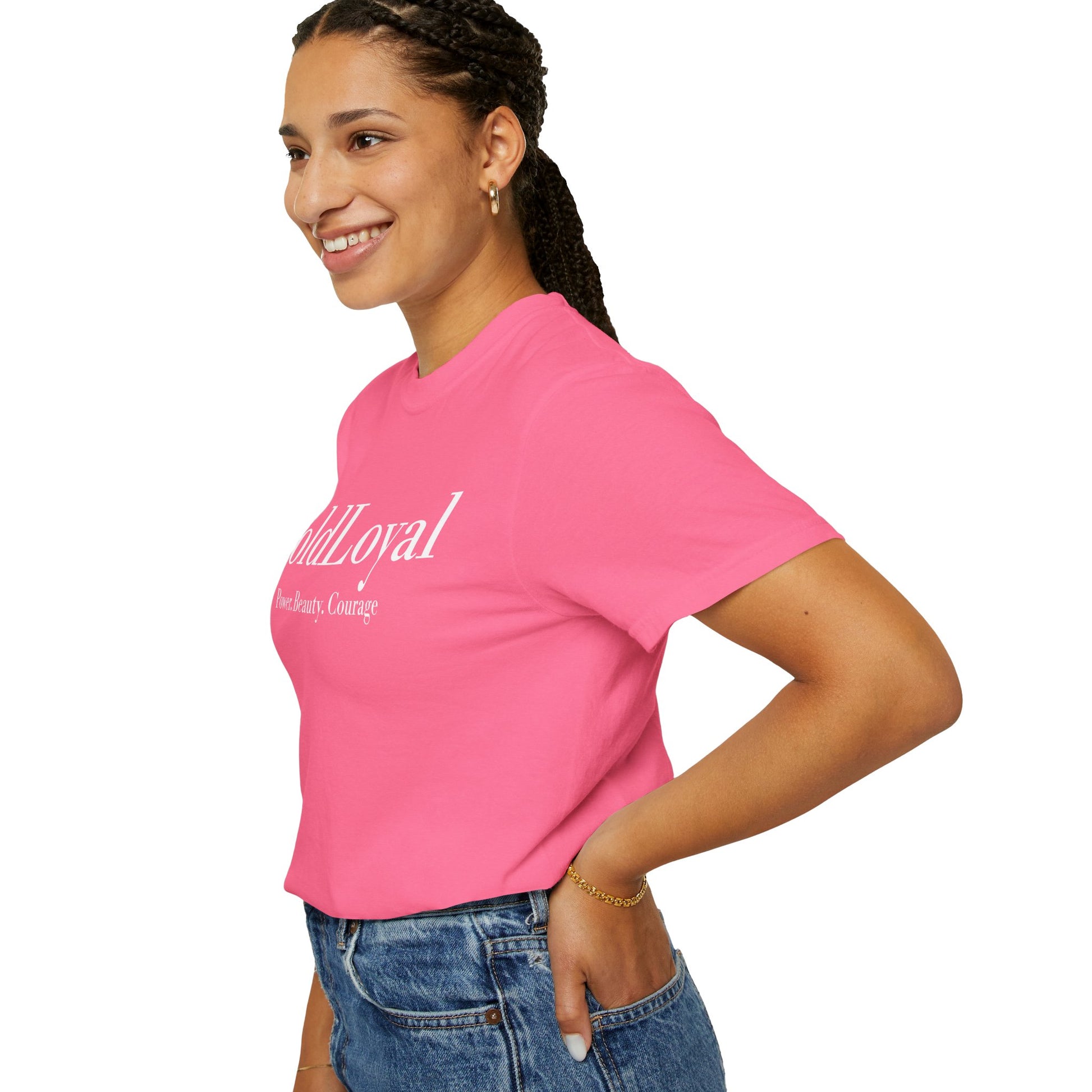 Empowering Unisex Garment-Dyed T-shirt | ColdLoyal, Power Beauty Courage, Casual Fashion, Gift for Her, Inspirational Tee