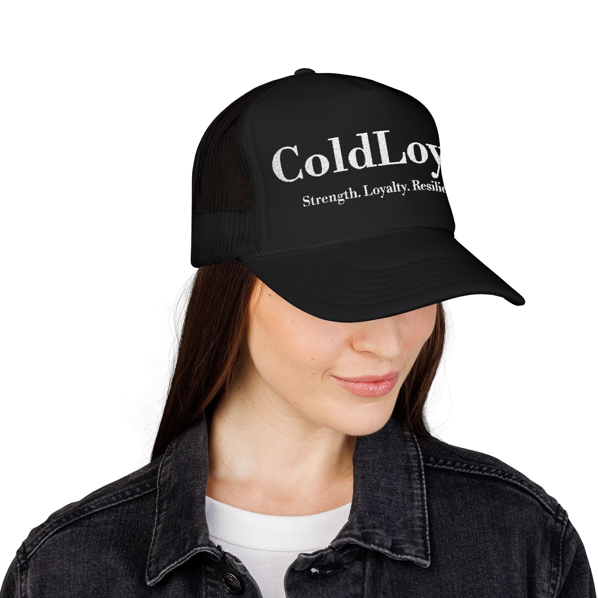 Embroidered Foam Trucker Hat - ColdLoyal, Adjustable Hat for Outdoor Activities, Gift for Dad, Summer Fashion, Casual Wear