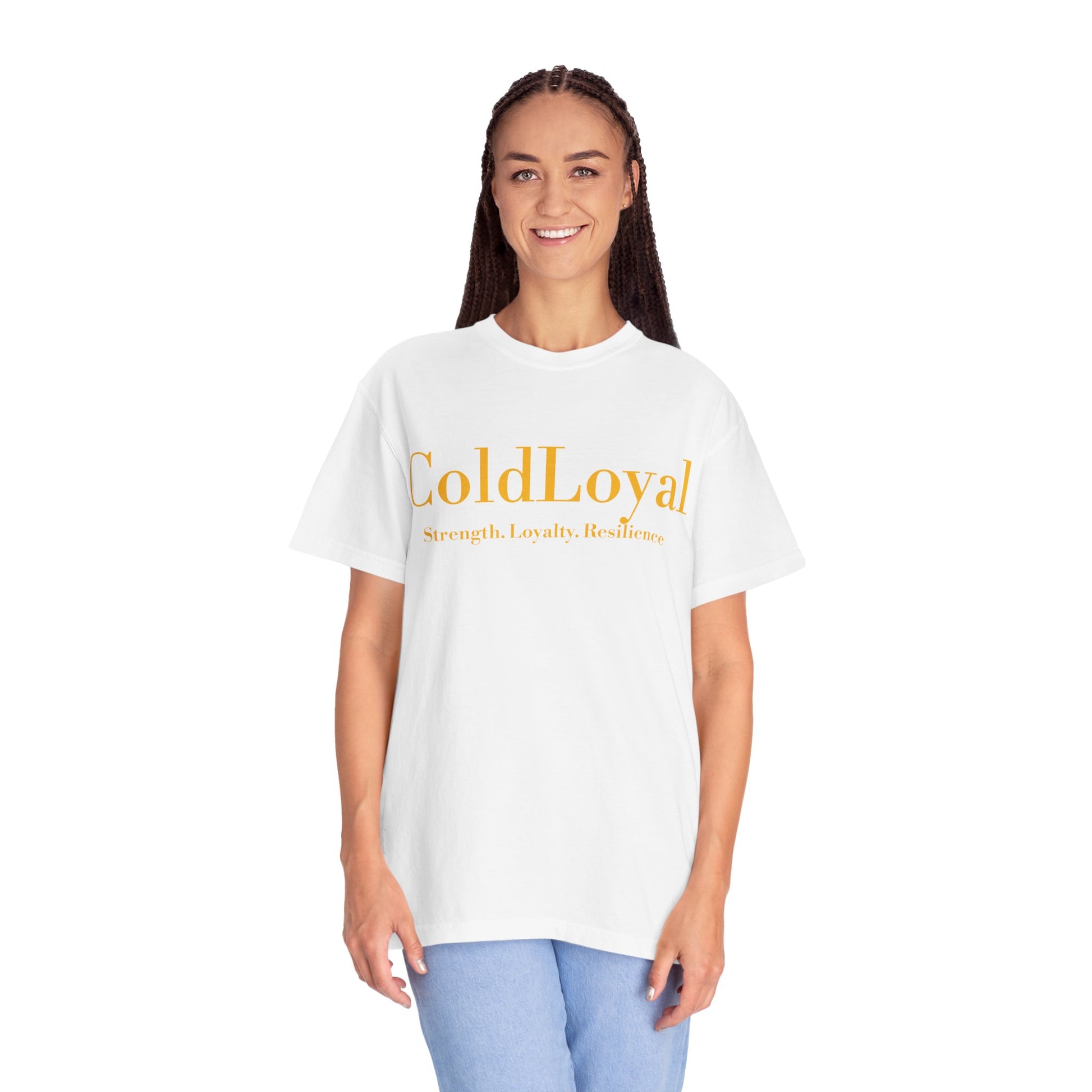 Unisex Garment-Dyed T-Shirt with 'Cold Loyal' Design - Comfortable Casual Wear, Gift for Friends, Positive Vibes, and Everyday Style