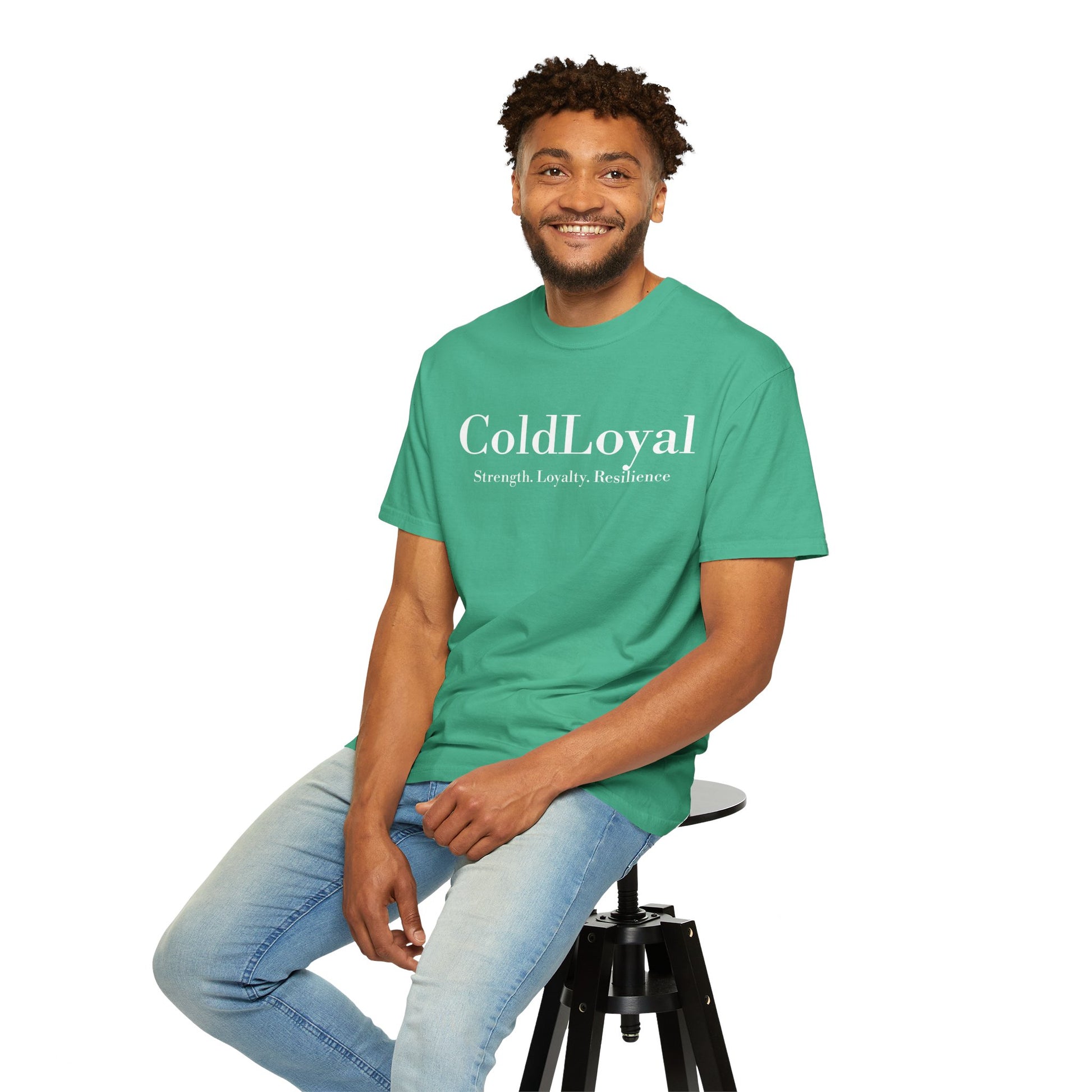 Garment-Dyed T-Shirt - ColdLoyal Strength Loyalty Resilience, Casual Wear, Gift for Friends, Family Reunion Tee, Motivational Apparel