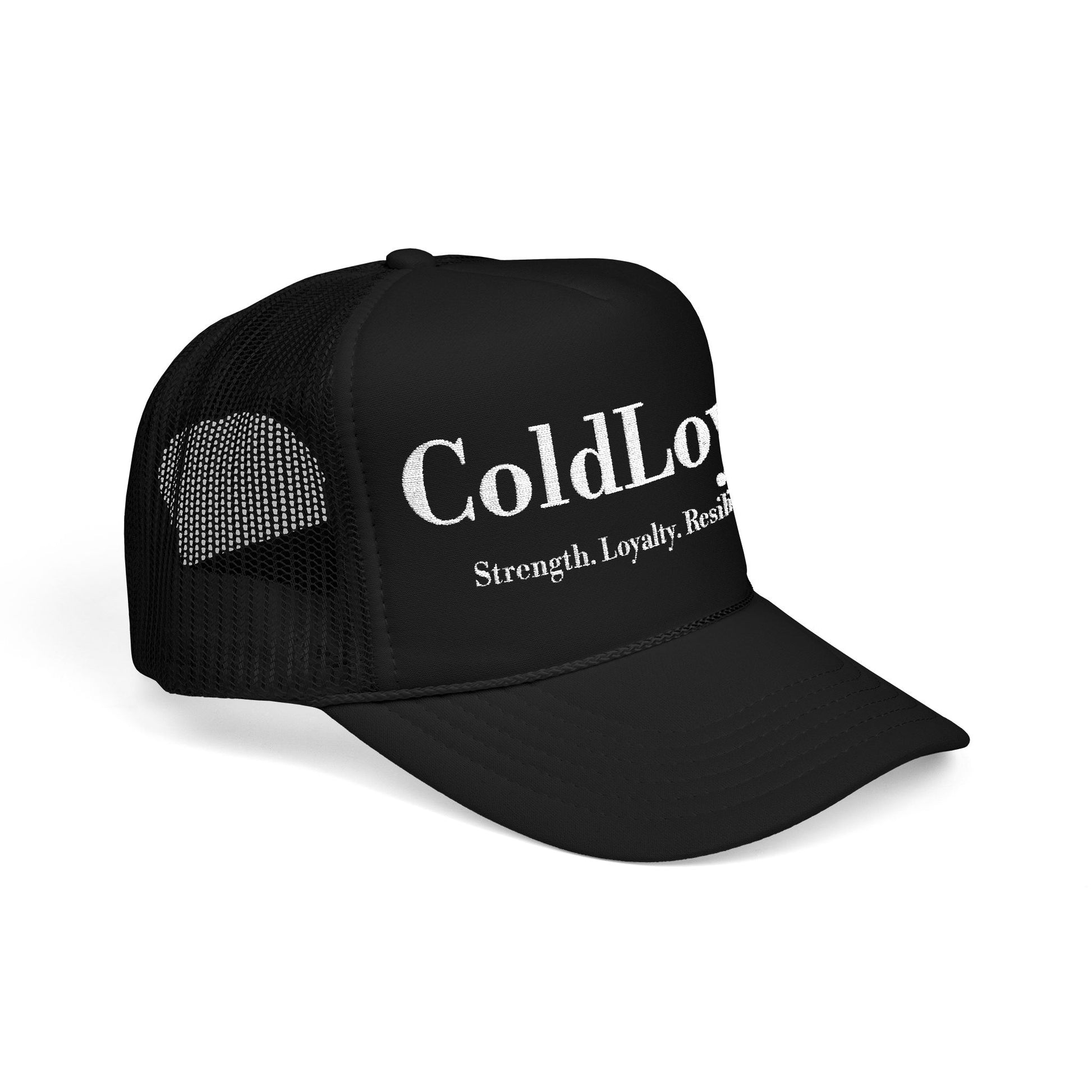Embroidered Foam Trucker Hat - ColdLoyal, Adjustable Hat for Outdoor Activities, Gift for Dad, Summer Fashion, Casual Wear