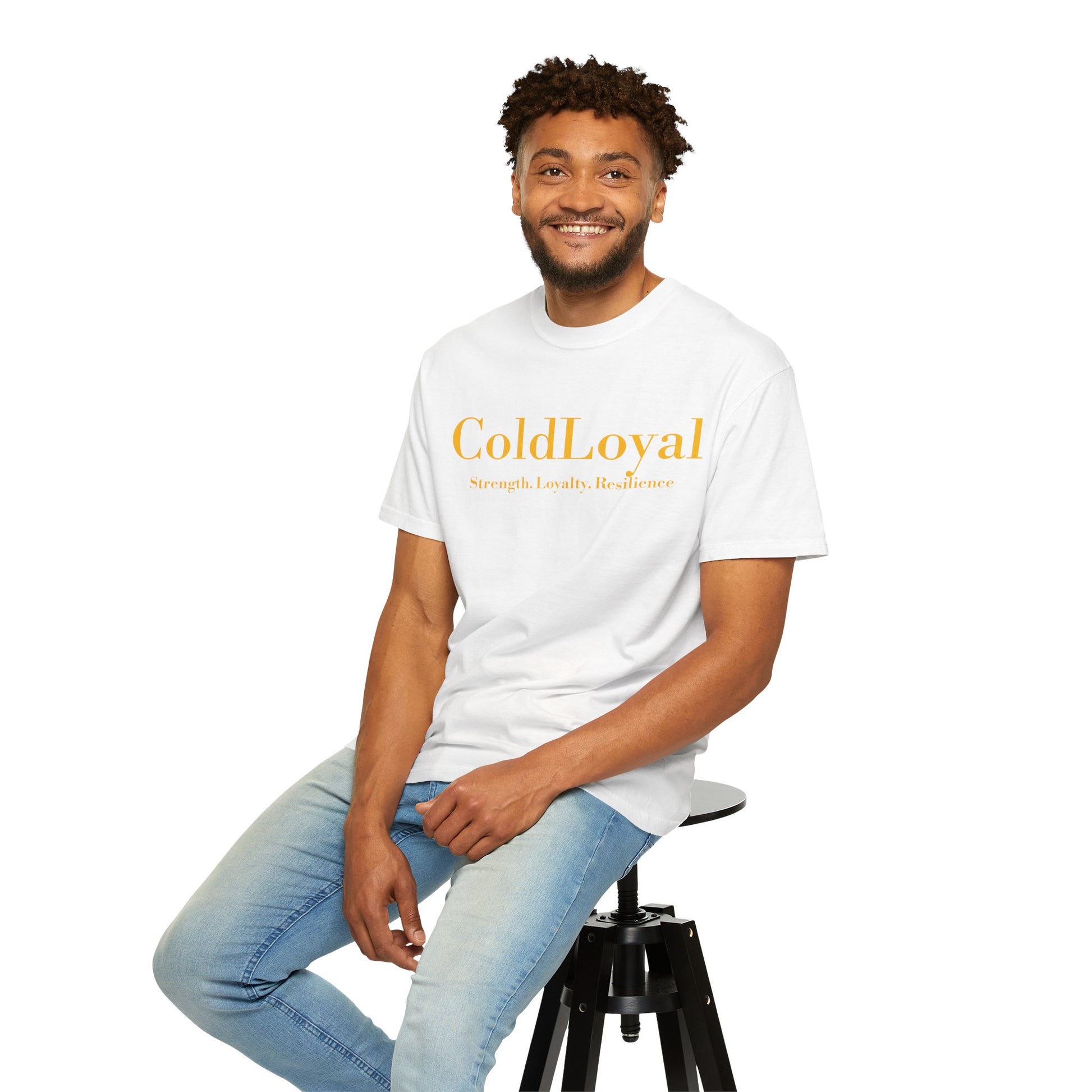 Unisex Garment-Dyed T-Shirt with 'Cold Loyal' Design - Comfortable Casual Wear, Gift for Friends, Positive Vibes, and Everyday Style