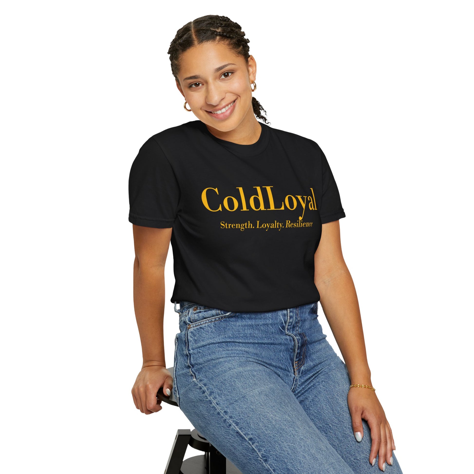Garment-Dyed T-Shirt with 'ColdLoyal' Design, Motivational Tee for Strength and Resilience, Perfect for Gifts and Everyday Wear, [...]