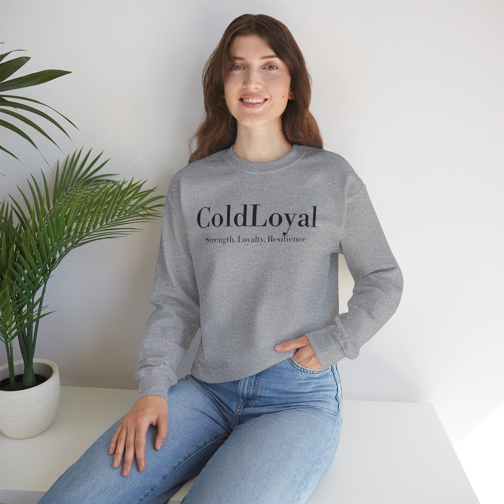 ColdLoyal Unisex Sweatshirt, Cozy Crewneck, Inspirational Gift, Relaxed Fit, Strength and Loyalty Apparel, Perfect for Fall